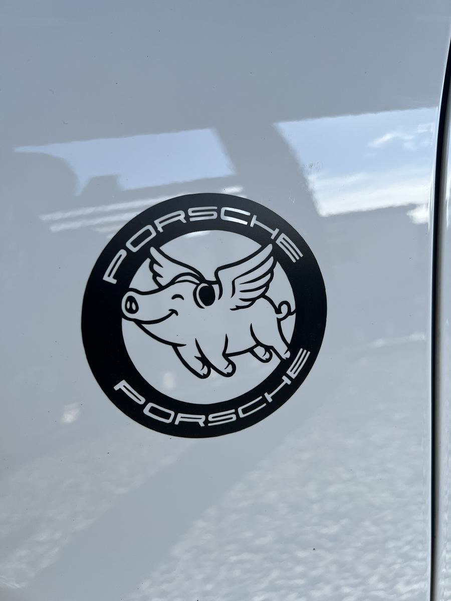 Flying Pig Decals The flying pig with headphones, as a decal set
