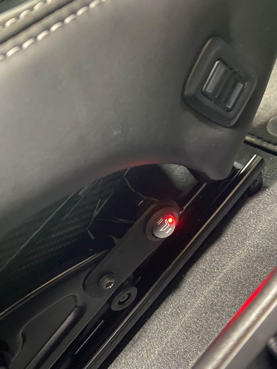 Heated Seat Switch Bracket For the 918-style fixed carbon bucket seat