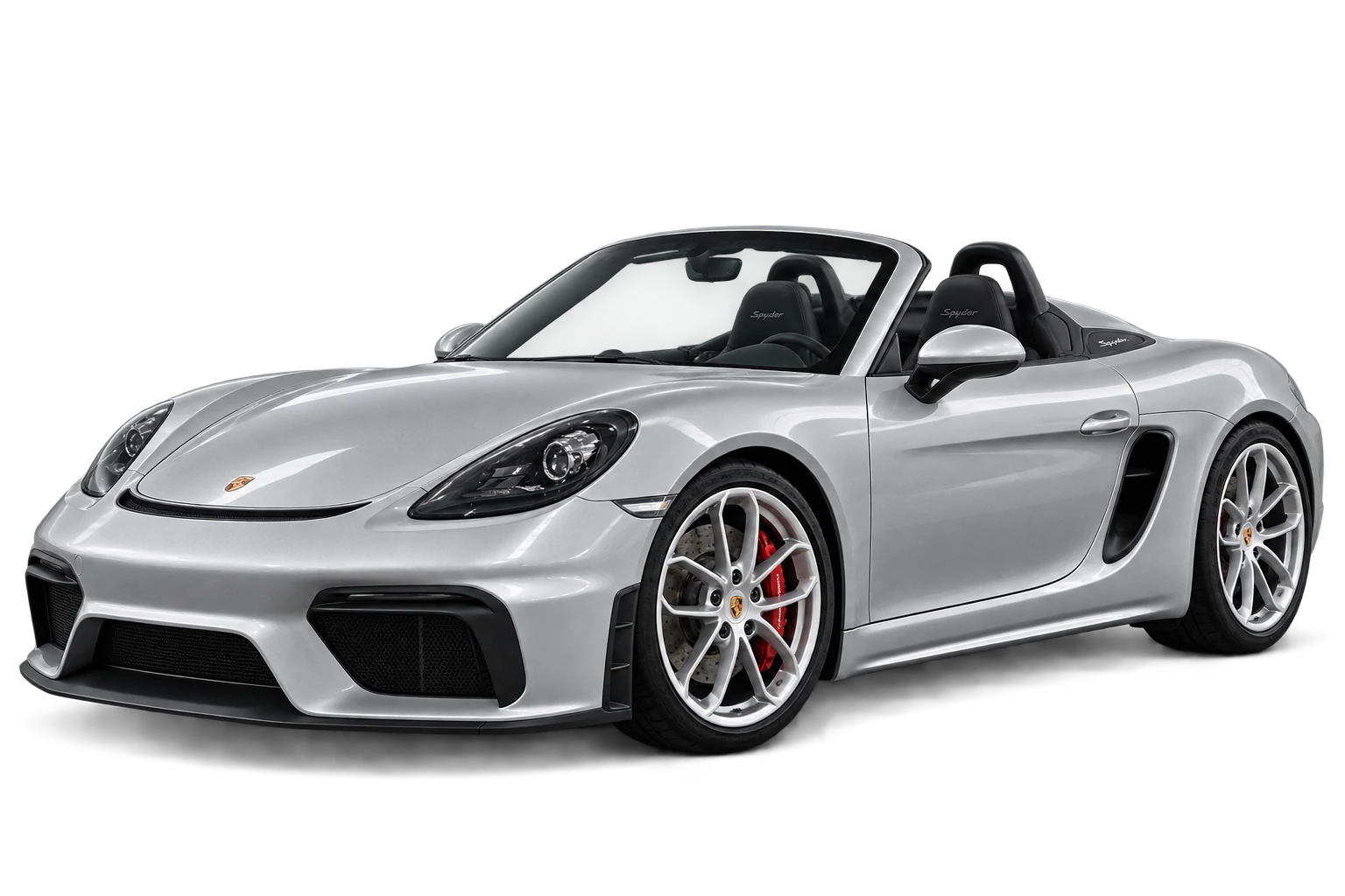 718 Spyder in GT Silver Metallic, generated using official Porsche photographs as references