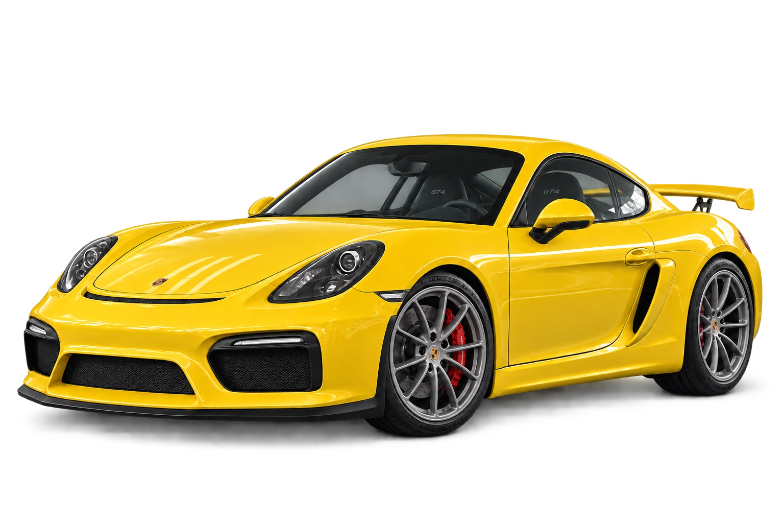 981 Cayman GT4 in Racing Yellow, generated using official Porsche photographs as references